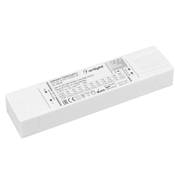 Блок питания SPV-SP-46-PFC-ZIGBEE-RF (46W, 9-53V, 0.6-1.05A, 2.4GHz) (Arlight, IP20 Пластик, 5 лет) Lednikoff