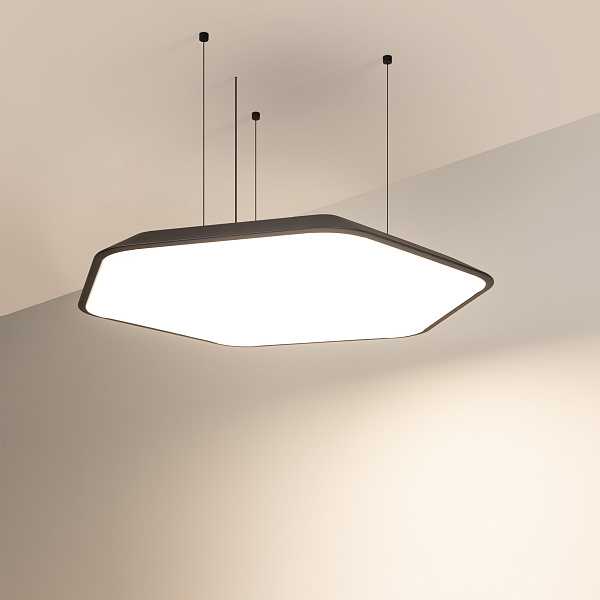 Светильник SP-TIARA-SLIM-HANG-H50-L800x720-75W Day4000 (BK, 160 deg, 230V) IP33 (Arlight, Металл) Lednikoff