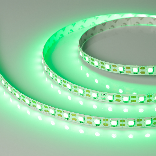Светодиодная лента RT 2-5000 12V Cx1 Green 2x (5060, 360 LED, LUX) (Arlight, 15.6 Вт/м, IP20) Lednikoff