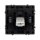 Механизм компьютерной розетки SCT-NOBE-MPC1-SFPL-BK (RJ-45, CAT6) (Arlight, Черный оникс) Lednikoff