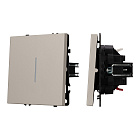 Механизм выключателя одноклавишный проходной LED SWT-NOBE-MKP1-SFPL-L-CA (230V, 10A) (Arlight, Кашемир) Lednikoff