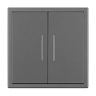 Механизм выключателя двухклавишный непроходной LED SWT-NOBE-MK02-SFPL-L-GR (230V, 10A) (Arlight, Серый базальт) Lednikoff