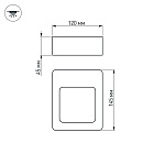 Светильник LGD-Wall-Frame-J2B-7W Warm White (Arlight, IP54 Металл, 1 год) Lednikoff
