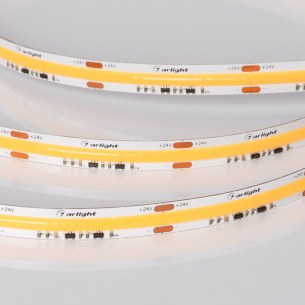 Светодиодная лента COB-X560-10mm 24V Dim-To-Warm (14 W/m, IP20, 5m) (Arlight, Dim-To-Warm) Lednikoff