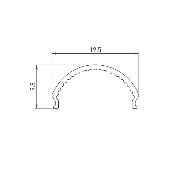 Экран ARH-WIDE-B-H20-2000 Round Clear-PM (Arlight, Пластик) Lednikoff
