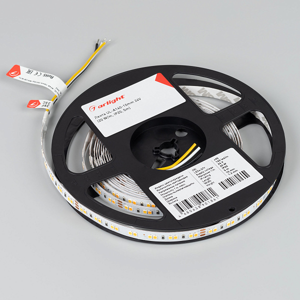 Светодиодная лента UL-A140-10mm 24V Day-MIX (20 W/m, IP20, 5m) (Arlight, Изменяемая ЦТ) Lednikoff
