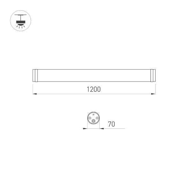 Светильник ALT-TUBU-L1200-36W Day5000 (WH, 140x110 deg, 230V) (Arlight, IP66 Пластик, 5 лет) Lednikoff