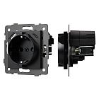 Механизм розетки с USB зарядкой SCT-MUAC-PL-BK-V (250V, 16A) (Arlight, -) Lednikoff