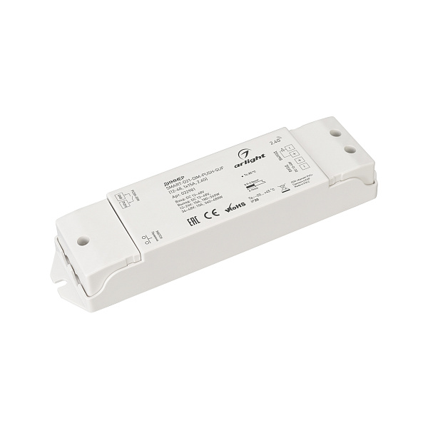 Диммер SMART-D21-DIM-PUSH-SUF (12-48, 1x15A, 2.4G) (Arlight, IP20 Пластик, 5 лет) Lednikoff