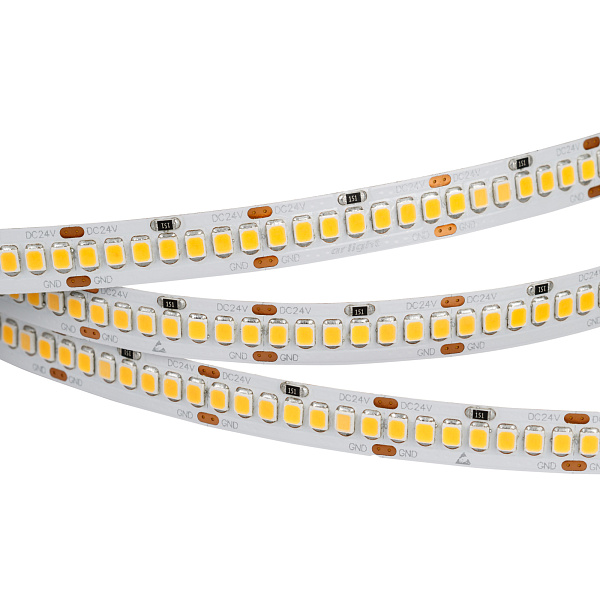 Светодиодная лента RT 2-5000 24V White6000 10mm (2835, 252 LED/m, LUX) (Arlight, 10 Вт/м, IP20) Lednikoff