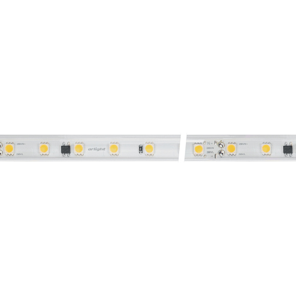 Светодиодная лента герметичная ARL-PV-B54-15.5mm 230V White6000 (8 W/m, IP65, 5060, 50m) (Arlight, 8 Вт/м, IP65) Lednikoff
