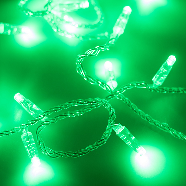 Светодиодная гирлянда ARD-STRING-CLASSIC-10000-CLEAR-100LED-FLASH GREEN (230V, 7W) (Ardecoled, IP65) Lednikoff