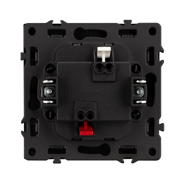 ARL NOBE Выключатель 1 кл софт-тач черный оникс SWT-MK01-SFPL-BK (250V, 10A) (Arlight, -) Lednikoff