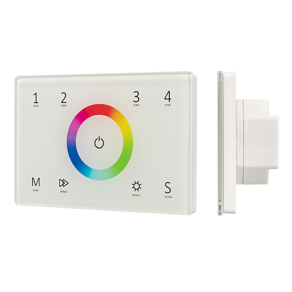 Панель Sens SMART-P83-RGB White (230V, 4 зоны, 2.4G) (Arlight, IP20 Пластик, 5 лет) Lednikoff