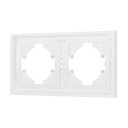 Рамка пластиковая FRM-TENDO-SFPL-2-WH (Arlight, Матовый белый)