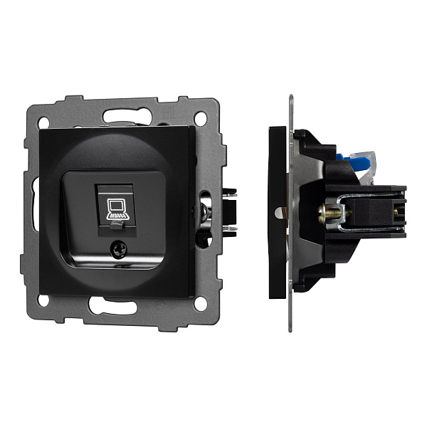 Механизм компьютерной розетки SCT-MPC1-PL-BK-V (RJ-45, CAT6) (Arlight, -) Lednikoff