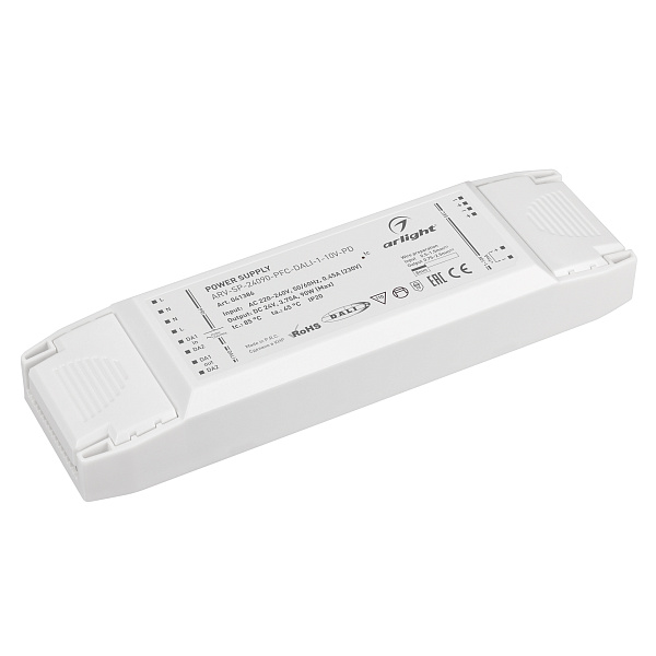Блок питания ARV-SP-24090-PFC-DALI-1-10V-PD (24V, 3.75A, 90W) (Arlight, IP20 Пластик, 5 лет) Lednikoff