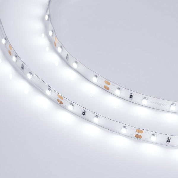 Светодиодная лента RT 2-5000 12V White6000 (3528, 300 LED, LUX) (Arlight, 4.8 Вт/м, IP20) Lednikoff