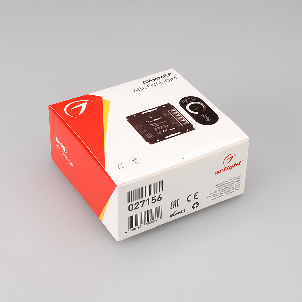 Диммер ARL-OVAL-DIM Black (12-24V, 3x10A, ПДУ Овал, RF, RJ45) (Arlight, IP20 Металл, 3 года) Lednikoff