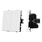 ARL NOBE Выключатель перекрёстный 2 кл софт-тач белый кварц SWT-MKX2-SFPL-WH (250V, 10A) (Arlight, -) Lednikoff