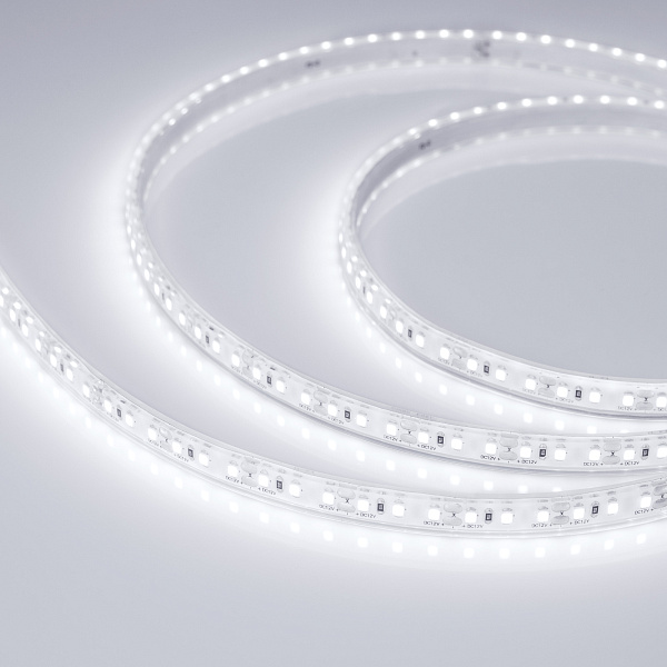 Светодиодная лента герметичная RTW-PU-A120-10.5mm 12V White6000 (16.8 W/m, IP68, Wire 2m, 5m) (Arlight, -) Lednikoff