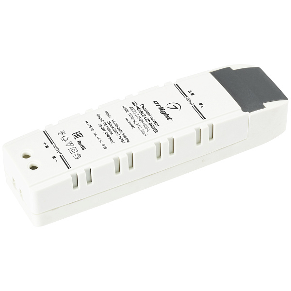 Блок питания ARPJ-DIM281400-L (40W, 1400mA, PFC, Triac) (Arlight, IP20 Пластик, 2 года) Lednikoff
