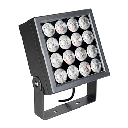 Прожектор KT-BLOCK-S220x220-50W RGBW-Day (Графит, 60 deg, 24V, DMX512) (Arlight, IP66 Металл, 3 года)