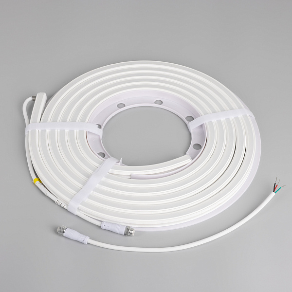 Светодиодная лента герметичная SPI WAVE-SIDE-DOUBLE-A80-16x15mm 24V RGB PX10 (12 W/m, IP67, 5m, wire x1) (Arlight, Вывод боковой, 5 лет)