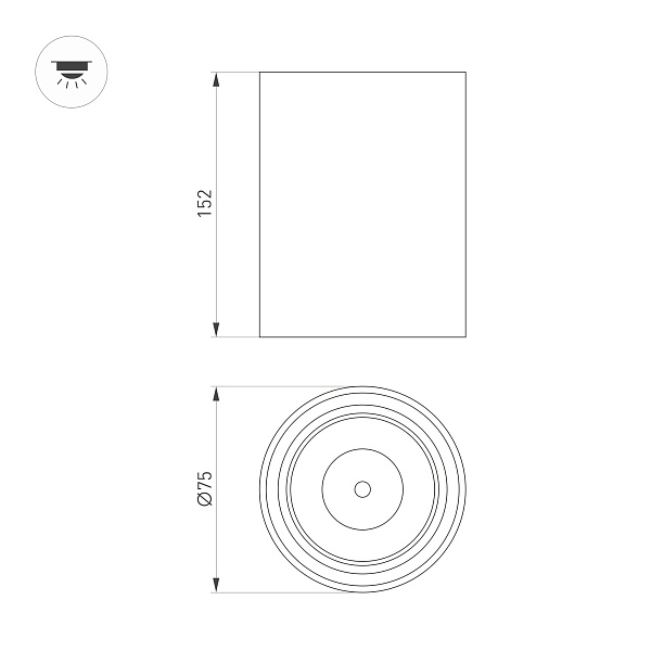 Светильник SP-SALT-R75-15W Day4000 (WH-BK, 40 deg, 230V) (Arlight, IP54 Металл, 5 лет) Lednikoff