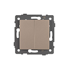 Механизм выключателя двухклавишный непроходной SWT-MK02-PL-GD-V (250V, 10A) (Arlight, -) Lednikoff