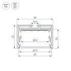 Профиль SL-LINE-4932-2000 BLACK (BY) (Arlight, Алюминий) Lednikoff