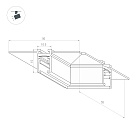 Коннектор угловой MAG-MICROCOSM-CON-FDW-L90 (WH) (Arlight, IP20 Металл, 3 года)