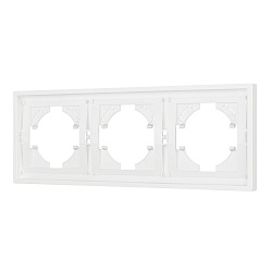 Рамка пластиковая FRM-TENDO-SFPL-3-WH (Arlight, Матовый белый)