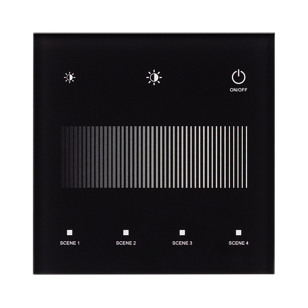 INTELLIGENT ARLIGHT Сенсорная панель SMART-DALI-301-11-1G-4SC-DT6 Черная (230V, встраиваемая, 2.4G) (IARL, IP20 Пластик, 5 лет) Lednikoff