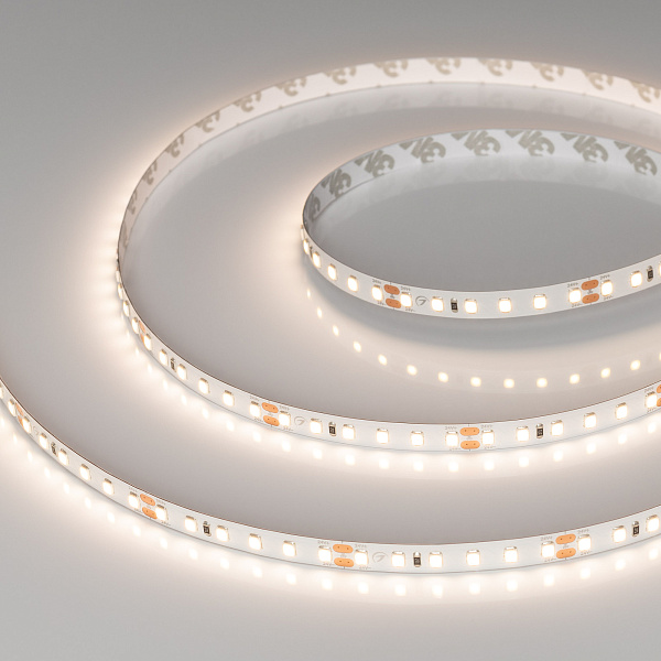 Светодиодная лента RT-A120-8mm 24V Warm3500 CRI98 (14.4 W/m, IP20, 2835, 5m) (Arlight, Открытый) Lednikoff