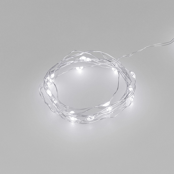 Светодиодная гирлянда ARD-DEW-HOME-2000-CLEAR-20LED-STD White6000 (3V, Battery Pack) (Ardecoled, IP20) Lednikoff