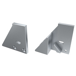 Заглушка для ALM-GLASS-10 с опорой левая с отверстием (Arlight, Алюминий)