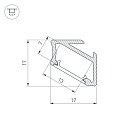Профиль ALM-V60-2020 ANOD Black (Arlight, Алюминий) Lednikoff