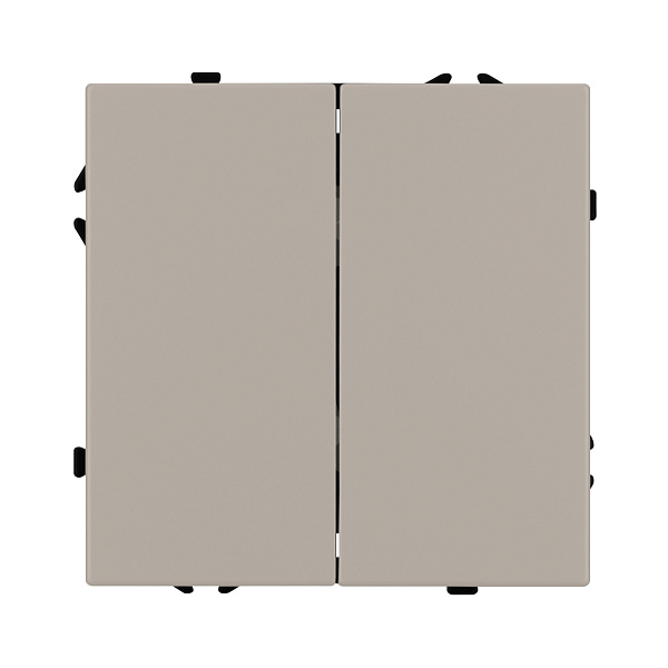 Механизм выключателя двухклавишный непроходной SWT-NOBE-MK02-SFPL-CA (230V, 10A) (Arlight, Кашемир) Lednikoff