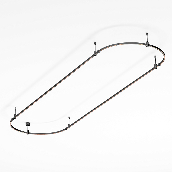 Основание ART-APRIORI-OVAL-ROD-200-3000x1000 (BK) (Arlight, IP20 Металл, 3 года)
