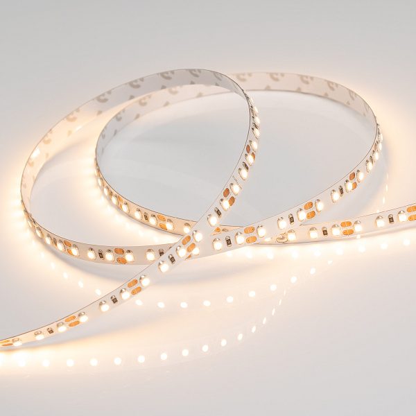 Светодиодная лента RT 2-5000 12V Warm2400 2x (3528, 600 LED, LUX) (Arlight, 9.6 Вт/м, IP20) Lednikoff