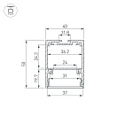Профиль IP-LINE-4050-2000 BLACK (Arlight, Алюминий) Lednikoff