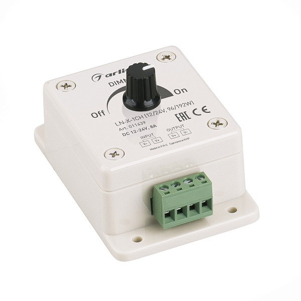 Диммер LN-X-1CH (12/24V, 96/192W) (Arlight, IP20 Пластик, 1 год) Lednikoff