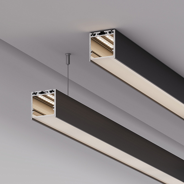 Профиль с экраном SL-LINE-3535-2500 BLACK+OPAL (Arlight, Алюминий) Lednikoff