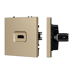 ARL NOBE Розетка HDMI софт-тач золотой песок SCT-MHD1-SFPL-GD (Arlight, -)