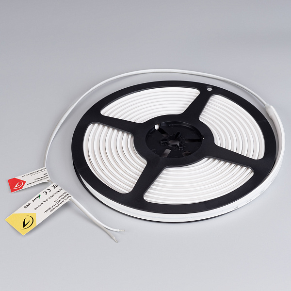 Светодиодная лента герметичная MOONLIGHT-TOP-X544-10x5mm 24V Day4300 (10 W/m, IP65, 5m, wire x1) (Arlight, Вывод прямой, 3 года)