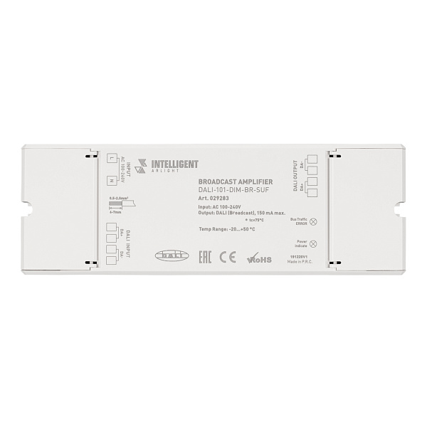 INTELLIGENT ARLIGHT Усилитель DALI-101-DIM-BR-SUF (DALI bus, 230V) (IARL, -) Lednikoff