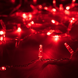 Светодиодная гирлянда ARD-STRING-CLASSIC-1000-CLEAR-100LED-PULSE Red (230V, 7W) (Ardecoled, IP65, 1 год)