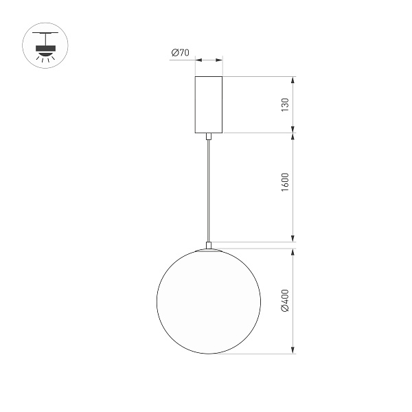 Светильник SP-SILKA-HANG-R400-12W Warm2700 (WH, 330 deg, 230V) (Arlight, IP20 Натуральный шелк, 3 года)