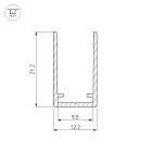 Профиль-держатель WPH-FLEX-H18-HR-1000 (Arlight, Металл) Lednikoff